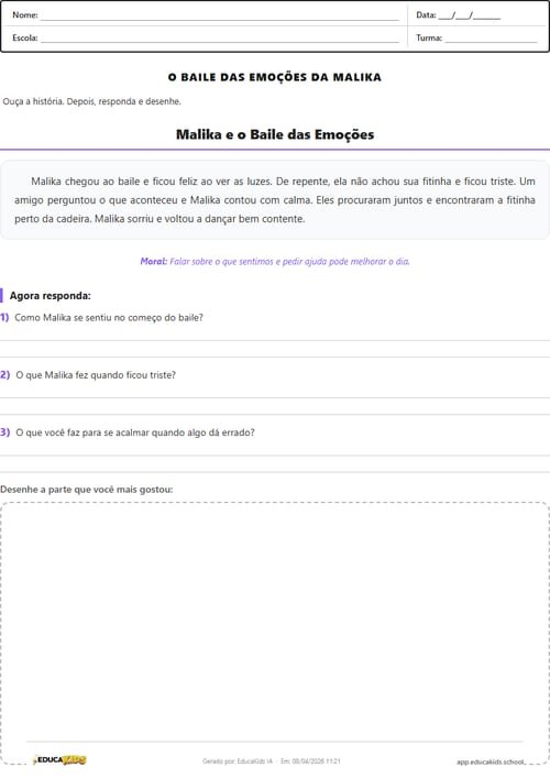 Historinha educação infantil