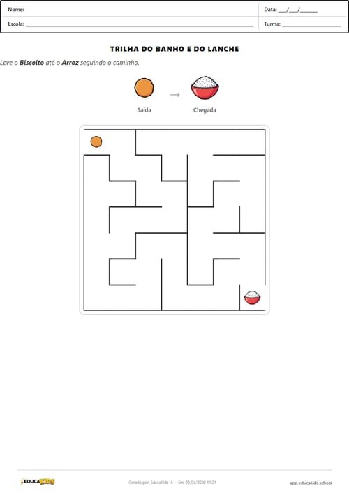 Labirinto educação infantil